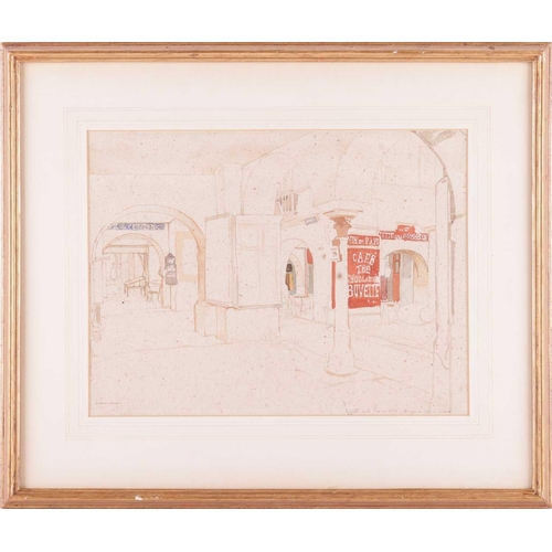 93 - † William Russell Flint (1880–1969), 'Buvette de la pousse d'ail, Bayon', 1920, pen and watercolour,... 