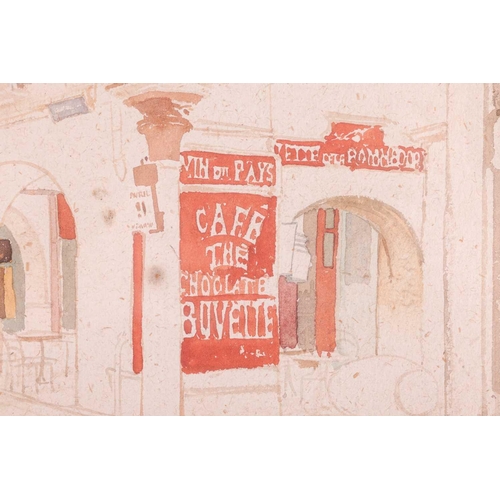 93 - † William Russell Flint (1880–1969), 'Buvette de la pousse d'ail, Bayon', 1920, pen and watercolour,... 
