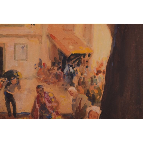 19 - Hal Hurst (1865 - 1938), Continental market traders, signed 'Hal Hurst' (lower left), gouache and wa... 