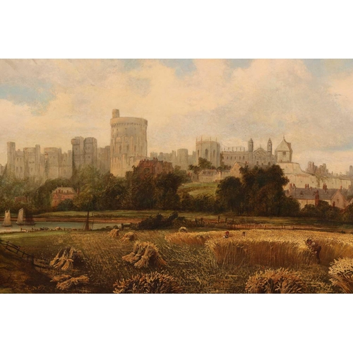 2 - Alfred H. Vickers (1786-1868) British, view of Windsor Castle, oil on canvas, signed lower right, 74... 