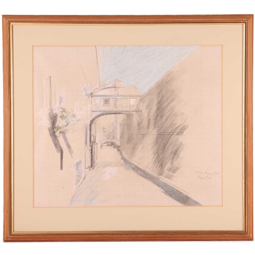 56 - † Bryan Organ (b,1935) British, Study of Venice, mixed media on paper, signed lower right and dated ... 