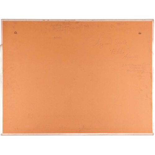 6 - † Siegward Sprotte (German,1913-2004), Ebbe, signed 'Sprotte' (lower right) and titled (verso), wate... 