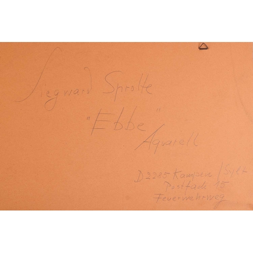 6 - † Siegward Sprotte (German,1913-2004), Ebbe, signed 'Sprotte' (lower right) and titled (verso), wate... 