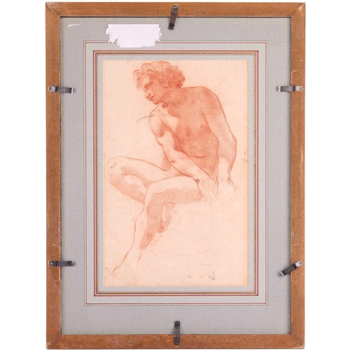 1 - Circle of Pietro da Cortona (Italian 1596 - 1669) Study of a male nude red chalk on laid paper, with... 