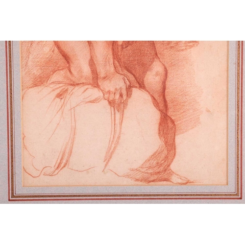 1 - Circle of Pietro da Cortona (Italian 1596 - 1669) Study of a male nude red chalk on laid paper, with... 