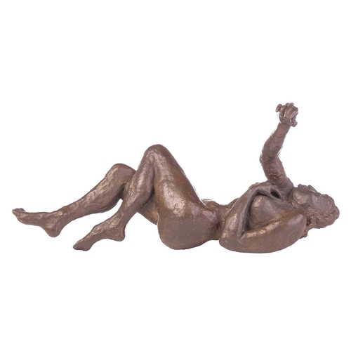 104 - Sir Jacob Epstein K.B.E. (British/American 1880-1959) Nude study J † bronze, 57.5 cm long, on a whit... 