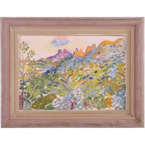 108 - Attributed to Fred Yates (1922 - 2008) Provencal Landscape † oil on canvas, 19 x 27 cm, framed 27 x ... 