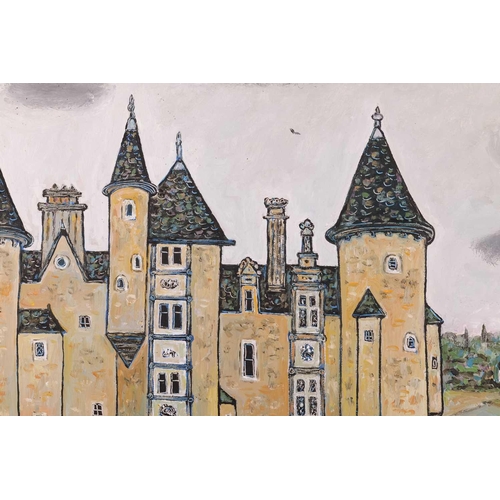 110 - Joan Gillchrest (British 1918-2008) Chateau de Montal † monogrammed (lower right), oil on card, 66 x... 