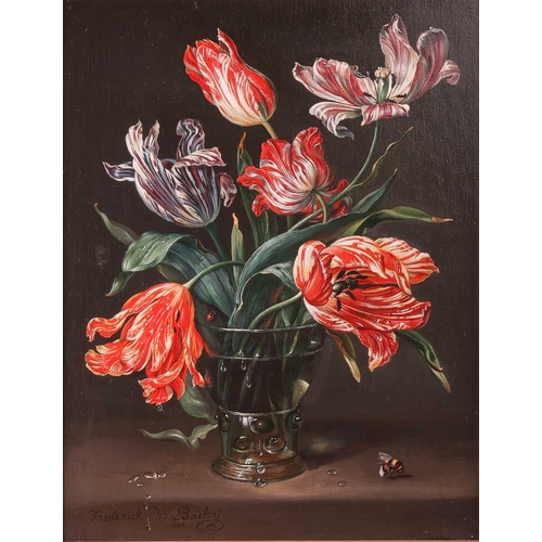 12 - Fredrick Victor Bailey (British 1919-1997) Still lifes of tulips (a pair) † signed 'Frederick V. Bai... 