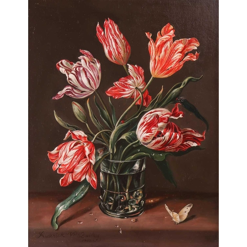 12 - Fredrick Victor Bailey (British 1919-1997) Still lifes of tulips (a pair) † signed 'Frederick V. Bai... 