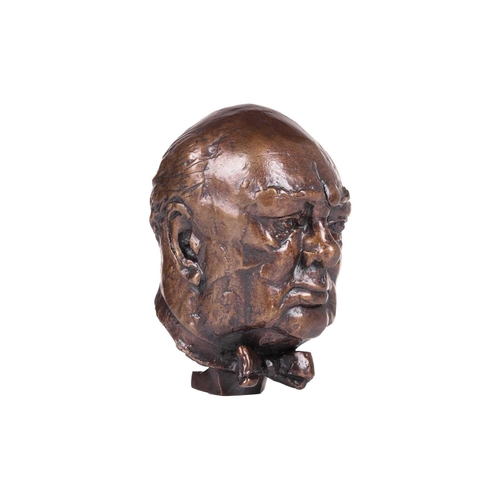 136 - David McFall R.A. (Scottish 1919-1988) Sir Winston Churchill K.G. O.M. C.H. M.P. - Small bust wearin... 