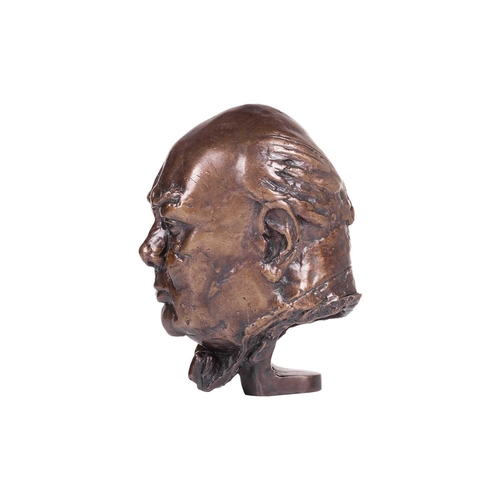 136 - David McFall R.A. (Scottish 1919-1988) Sir Winston Churchill K.G. O.M. C.H. M.P. - Small bust wearin... 