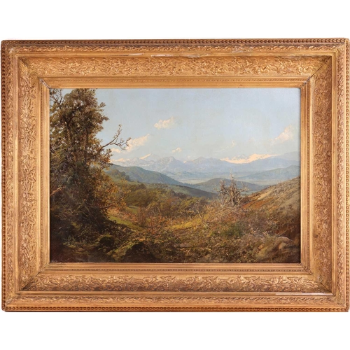 19 - Thomas Jacques Somerscales (British 1842-1927) Chilean landscape, the Andes beyond signed and dated ... 