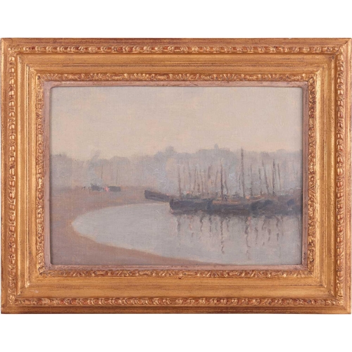 37 - Edmund Fuller (British 1858-1944) Morning Mist, St Ives † oil on canvas, 25.5 x 35.5 cm, framed 37.5... 