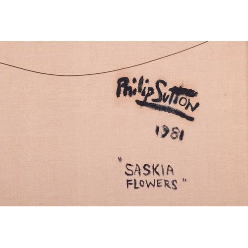 74 - Philip Sutton (British b.1928) Saskia's Flowers † signed, dated and titled 'Philip Sutton 1981' (ver... 