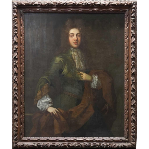 8 - Circle of Sir Godfrey Kneller (1646 - 1723)  Portrait of a Gentleman oil on canvas, 122 x 99 cm, car... 