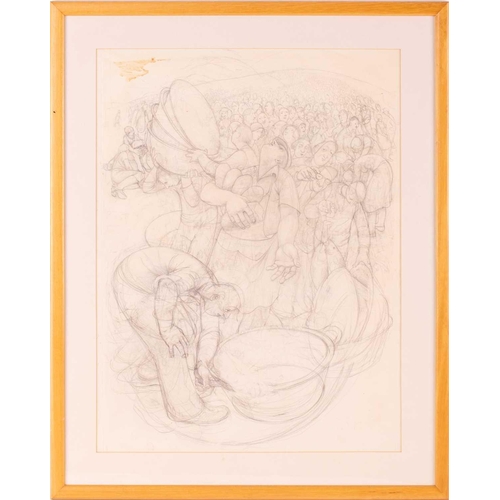 80 - Circle of Betty Swanwick (1915-1989) The miracle of the loaves and fishes pencil on paper, stamped E... 