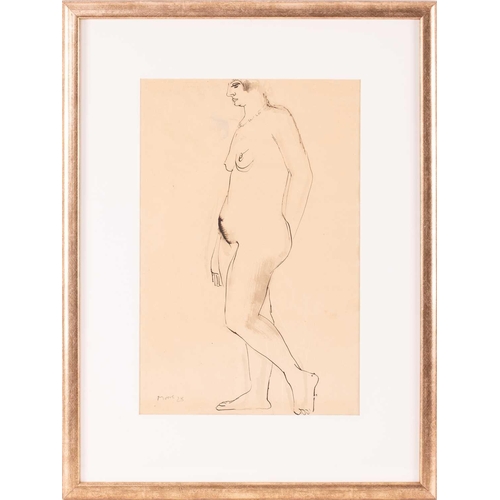 81 - Henry Moore O.M., C.H. (British 1898-1986) Standing Nude in Profile † signed and dated 'Henry Moore/... 