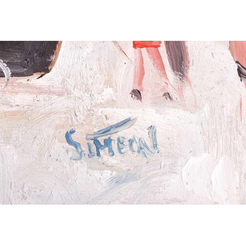 93 - Simeon Stafford (British b. 1956) On The Beach at The Pilchard † signed 'Simeon' (lower left), dated... 