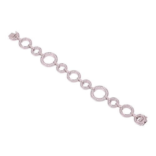 265 - Boodles - a Roulette Medium diamond-set bracelet, comprising a series of annular links in 18ct white... 