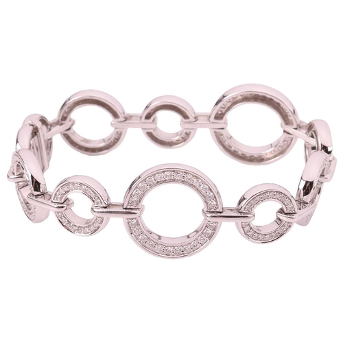 265 - Boodles - a Roulette Medium diamond-set bracelet, comprising a series of annular links in 18ct white... 