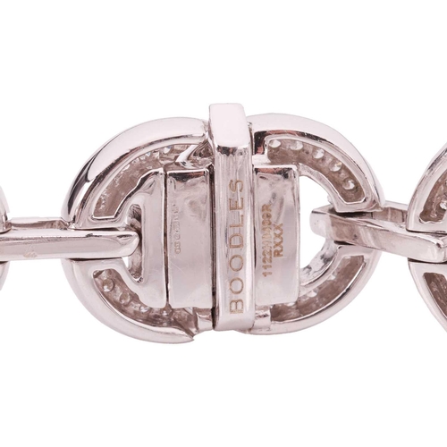 265 - Boodles - a Roulette Medium diamond-set bracelet, comprising a series of annular links in 18ct white... 