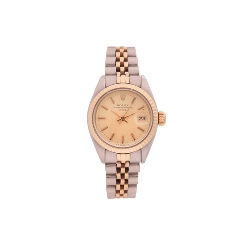 305 - Rolex Ladies Oyster Perpetual Datejust Model: 6900 Year: 1970s Case Material: Stainless Steel Bi-met... 