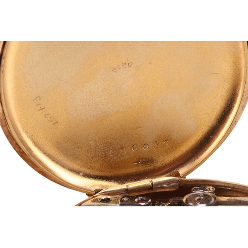 325 - A pocket watch by E. Polland, the 40mm circular golden dial with Roman numerals, blue steel poire ha... 