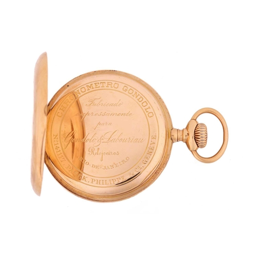 328A - An 18ct gold Patek Philippe & Cie Genève Chronometro Gondolo pocket watch retailed by Gondolo and La... 