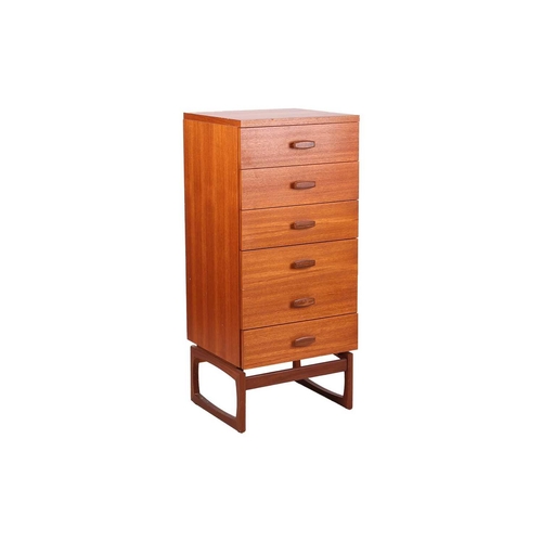 113 - A composite suite of mid-century teak and teak effect furniture, comprising a sideboard, extending d... 