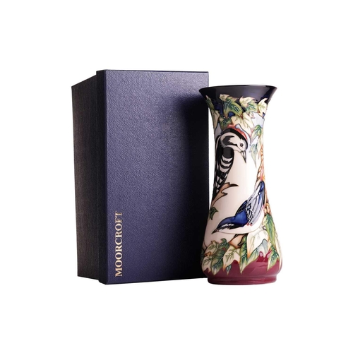 170 - Four pieces of contemporary Moorcroft, comprising an 'Inglewood' pattern vase, designed by Philip Gi... 