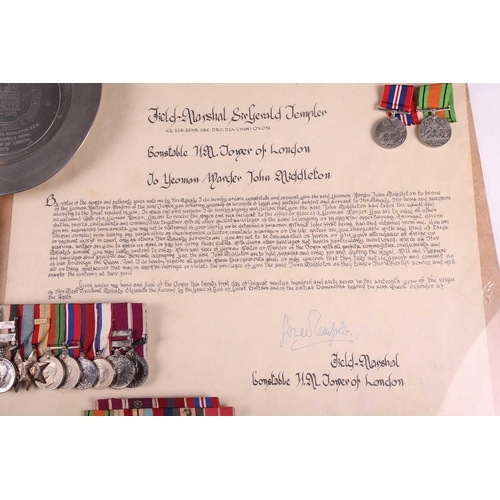 230 - A 1939-45 medal group to Cpl John Middleton, Princes of Wales Own Yorkshire Regiment (Green Howards)... 