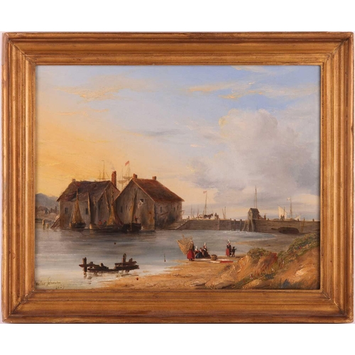 29 - John Willes Johnson (1793-1857), Harbour scene, signed and dated 1830, oil on canvas, 31 cm x 39 cm,... 