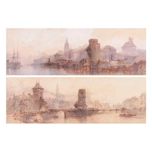 31 - Paul Marney (1829-1914) French, a pair of Continental townscapes, signed 'Paul Marney' (lower left) ... 