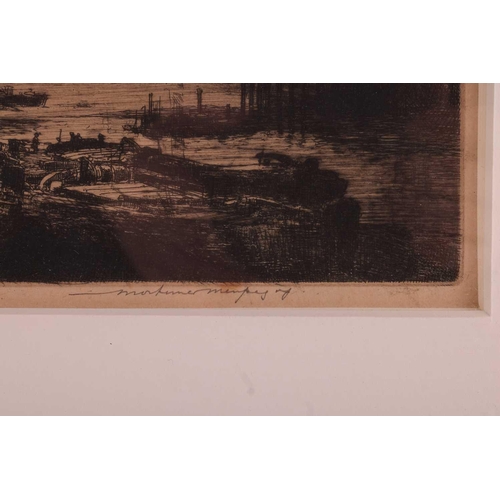 51 - Mortimer Menpes (Australian/British 1855 - 1938), 'Old Bridge, Mandalay, signed in pencil (lower rig... 