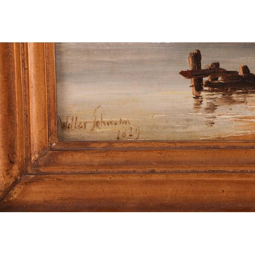 12 - John Willes Johnson (British 1793-1857), Harbour scenes, a pair, one signed and dated 'Willes Johnso... 