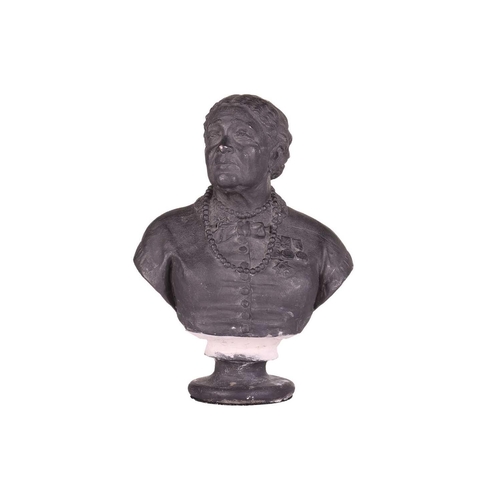 127 - After Victor Gleichen, a rare plaster bust of Mary Jane Seacole (1805 - 1881), the Jamaican-born nur... 