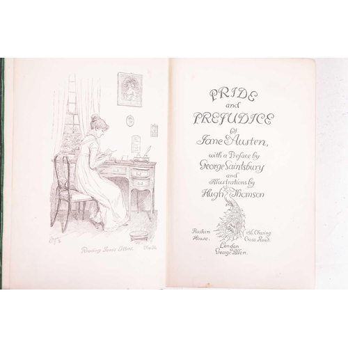 132 - AUSTEN, Jane (1775-1817). Pride and Prejudice, with a preface by George Saintsbury and Illustration ... 