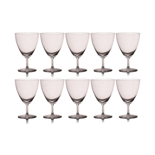 145 - A large suite of Lalique 'Guebwiller' glassware, (72 pieces), late 20th century, comprising graduate... 