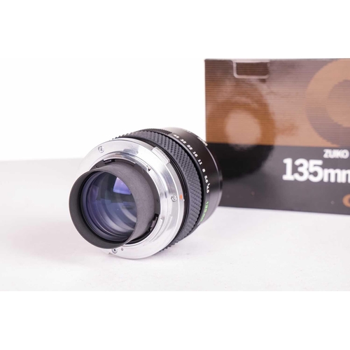 147 - A large collection of Olympus OM System camera lenses, comprising: Zuiko Auto-Macro 135mm F4.5, Zuik... 