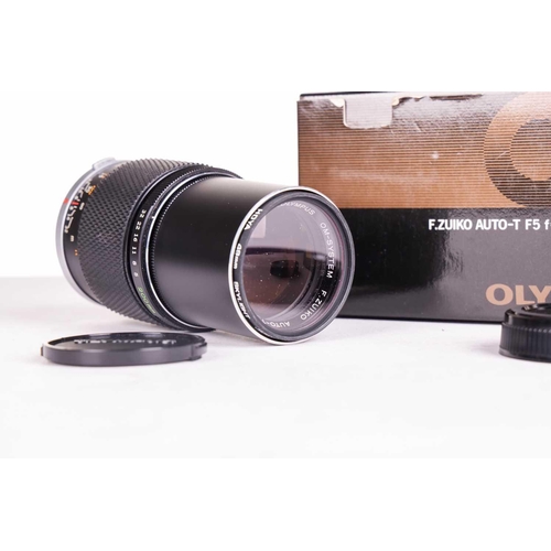 147 - A large collection of Olympus OM System camera lenses, comprising: Zuiko Auto-Macro 135mm F4.5, Zuik... 