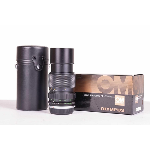 147 - A large collection of Olympus OM System camera lenses, comprising: Zuiko Auto-Macro 135mm F4.5, Zuik... 