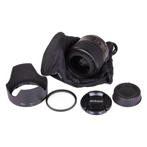 154 - A Nikon AF-S Nikkor Lens, 50mm f/1.8G, together with a Nikkor AF-S 35mm f/1.8 G ED, and a Nikon Wire... 