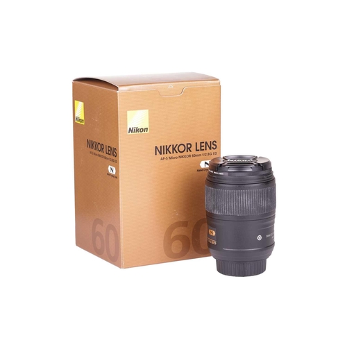 158 - A Nikon AF-S Micro Nikkor Lens 60mm f/2.8G ED, with lens hood and front and rear covers, in original... 