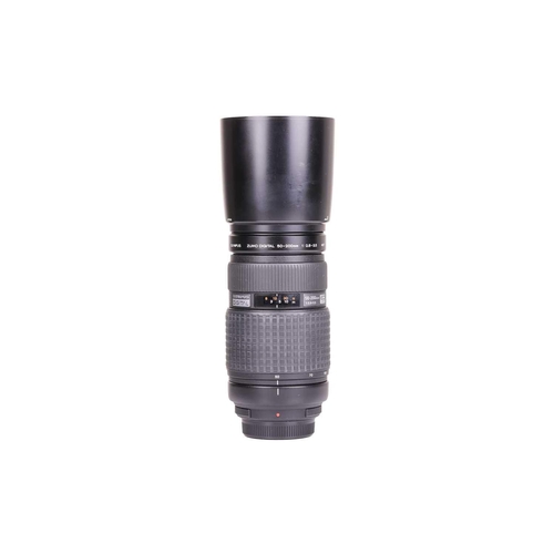 161 - An Olympus Zuiko Digital ED Lens, 50-200mm f2.8-3.5, with front and rear covers, fitted with an Olym... 