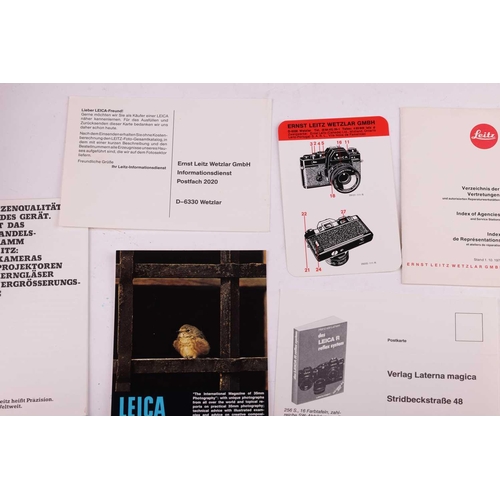 172 - A Leica R3 Electronic Camera body, No.1463715, made in Portugal, in black, with paperwork manual, ta... 