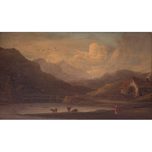 39 - Follower of William Samuel Howitt (British c.1765 0 1822) Duck Shooting oil on panel framed 23 x 30 ... 