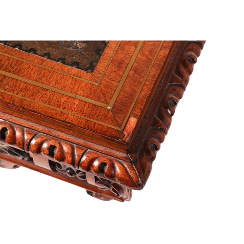 96 - A Victorian exhibition quality, carved rosewood library writing table in the manner of Richard Bridg... 