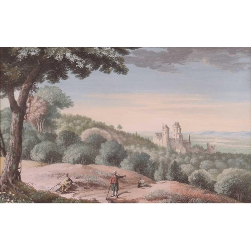 1 - Attributed to Gaetano Magni (18th Century) Set of four Swiss landscapes, including Morges and Lake G... 