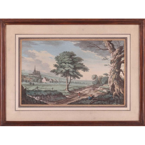 1 - Attributed to Gaetano Magni (18th Century) Set of four Swiss landscapes, including Morges and Lake G... 